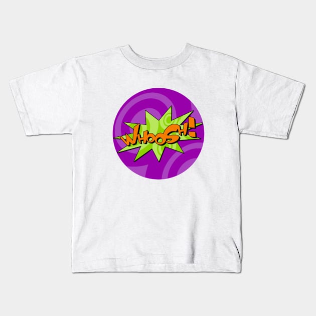 Whoosh Comic Book Design Kids T-Shirt by markmurphycreative